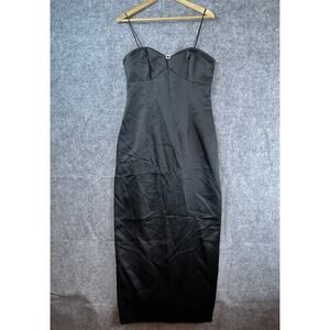 Vintage De Laru by Sheila Yen Dress 11 Black Spaghetti Strap LBD Evening Gown